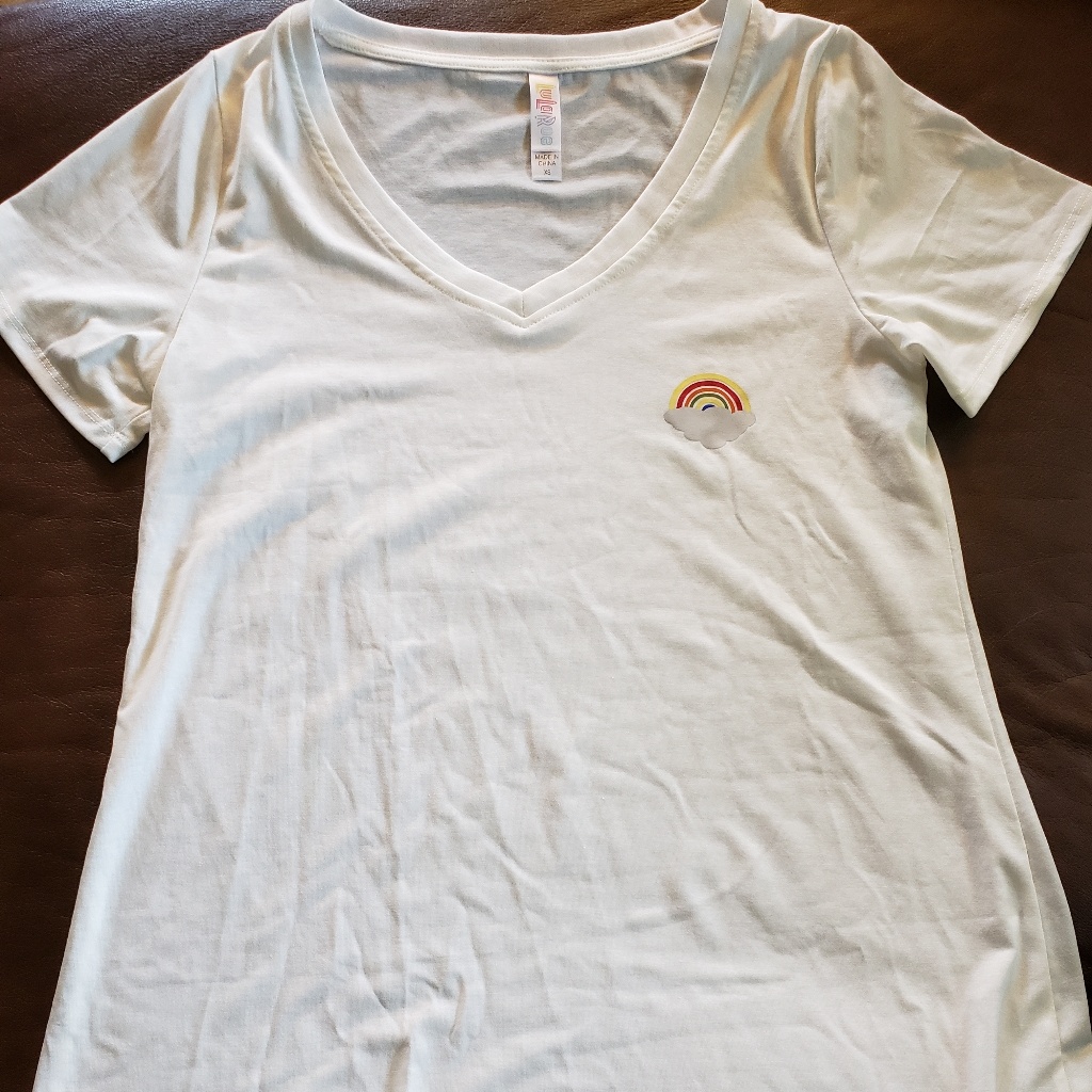 Lularoe Bnwot Christy Tee With Rainbow, Xs
